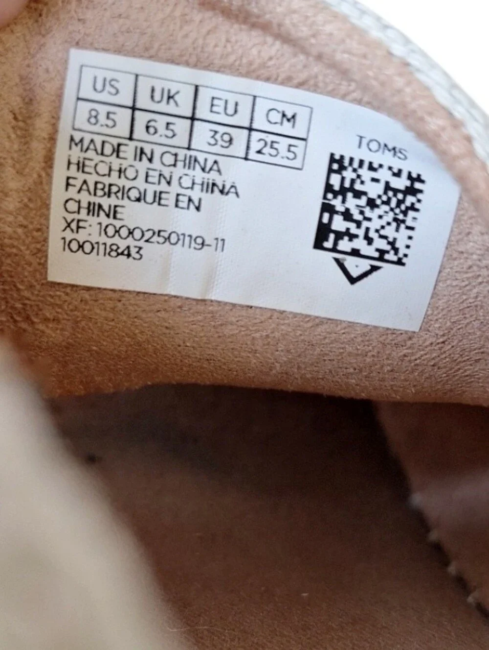 TOMS Canvas Espadrille Wedge Slingback Sandals Natural Linen Size 8.5